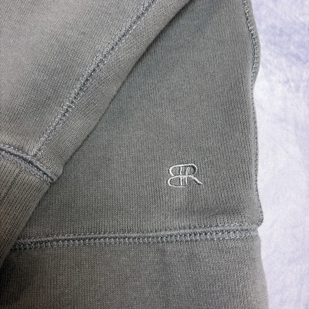 Banana Republic Mens XL Quarter Zip Pullover Sweatshirt Gray Mock Neck‎
